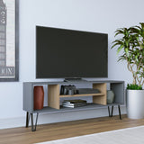 Comodă TV Garvin, Diverse culori, 120x25x47 cm - Antracit - Stejar | SKU: 935CMN1442 | Comodă TV Garvin, 120x25x47 cm, varianta Antracit - Stejar, produs pentru amenajarea locuinței, disponibil online în România la CasaMob