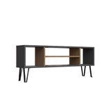 Comodă TV Garvin, Diverse culori, 120x25x47 cm - Antracit - Stejar | SKU: 935CMN1442 | Comodă TV Garvin, 120x25x47 cm, varianta Antracit - Stejar, produs pentru amenajarea locuinței, disponibil online în România la CasaMob