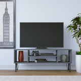 Comodă TV Garvin, Diverse culori, 120x25x47 cm - Antracit | SKU: 935CMN1443 | Comodă TV Garvin, 120x25x47 cm, varianta Antracit, produs pentru amenajarea locuinței, disponibil online în România la CasaMob