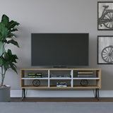 Comodă TV Judd, Diverse culori, 120x25x47 cm - Stejar - Alb | SKU: 935CMN1447 | Comodă TV Judd, 120x25x47 cm, varianta Stejar - Alb, produs pentru amenajarea locuinței, disponibil online în România la CasaMob