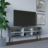 Comodă TV Judd, Diverse culori, 120x25x47 cm - Antracit - Alb | SKU: 935CMN1450 | Comodă TV Judd, 120x25x47 cm, varianta Antracit - Alb, produs pentru amenajarea locuinței, disponibil online în România la CasaMob
