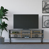 Comodă TV Judd, Diverse culori, 120x25x47 cm - Antracit - Stejar | SKU: 935CMN1451 | Comodă TV Judd, 120x25x47 cm, varianta Antracit - Stejar, produs pentru amenajarea locuinței, disponibil online în România la CasaMob