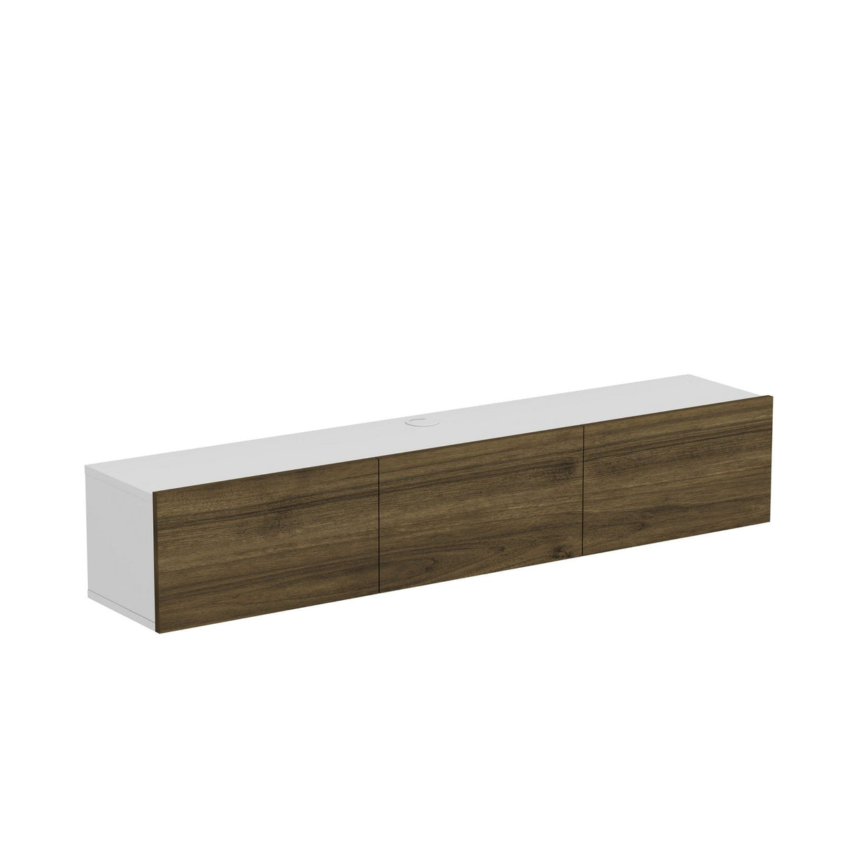Comodă TV Denby, Diverse culori, 160x31x30 cm - Alb - Nuc | SKU: 935CMN1458 | Comodă TV Denby, 160x31x30 cm, varianta Alb - Nuc, produs pentru amenajarea locuinței, disponibil online în România la CasaMob