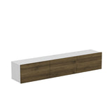 Comodă TV Denby, Diverse culori, 160x31x30 cm - Alb - Nuc | SKU: 935CMN1458 | Comodă TV Denby, 160x31x30 cm, varianta Alb - Nuc, produs pentru amenajarea locuinței, disponibil online în România la CasaMob