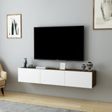 Comodă TV Denby, Diverse culori, 160x31x30 cm - Nuc - Alb | SKU: 935CMN1461 | Comodă TV Denby, 160x31x30 cm, varianta Nuc - Alb, produs pentru amenajarea locuinței, disponibil online în România la CasaMob