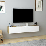 Comodă TV Denby, Diverse culori, 160x31x30 cm - Stejar - Alb | SKU: 935CMN1462 | Comodă TV Denby, 160x31x30 cm, varianta Stejar - Alb, produs pentru amenajarea locuinței, disponibil online în România la CasaMob