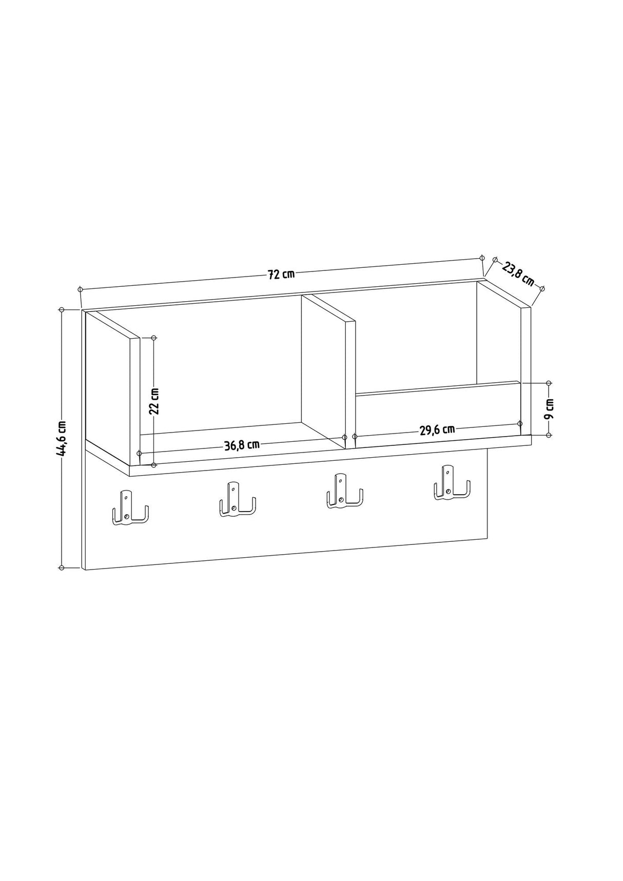 Cuier Sameul, Diverse culori, 72x24x45 cm - Cuier Sameul, Diverse culori, 72x24x45 cm, SKU 935CMN1703, imagine 12