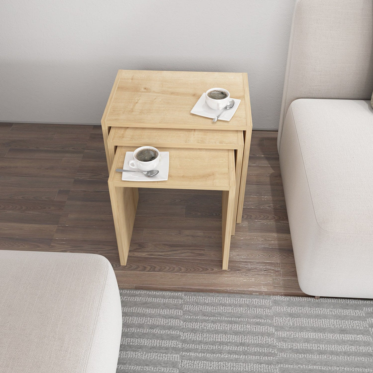 Măsuță de cafea Nora, Diverse culori, 49x35x45 cm - Stejar | SKU: 935CMN2206 | Măsuță de cafea Nora, 49x35x45 cm, varianta Stejar, produs pentru amenajarea locuinței, disponibil online în România la CasaMob