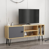 Comodă TV Arven, Diverse culori, Diverse dimensiuni - Stejar - Antracit - 120x25x52 cm | SKU: 935CMN2301 | Comodă TV Arven, varianta Stejar - Antracit - 120x25x52 cm, produs pentru amenajarea locuinței, disponibil online în România la CasaMob