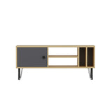 Comodă TV Arven, Diverse culori, Diverse dimensiuni - Stejar - Antracit - 120x25x52 cm | SKU: 935CMN2301 | Comodă TV Arven, varianta Stejar - Antracit - 120x25x52 cm, produs pentru amenajarea locuinței, disponibil online în România la CasaMob