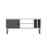 Comodă TV Arven, Diverse culori, Diverse dimensiuni - Alb - Antracit - 120x25x52 cm | SKU: 935CMN2302 | Comodă TV Arven, varianta Alb - Antracit - 120x25x52 cm, produs pentru amenajarea locuinței, disponibil online în România la CasaMob