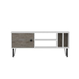 Comodă TV Arven, Diverse culori, Diverse dimensiuni - Alb - Gri închis - 120x25x52 cm | SKU: 935CMN2305 | Comodă TV Arven, varianta Alb - Gri închis - 120x25x52 cm, produs pentru amenajarea locuinței, disponibil online în România la CasaMob