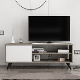 Comodă TV Venga, Diverse culori, 120x35x48 cm - Gri închis - Alb | SKU: 935CMN2308 | Comodă TV Venga, 120x35x48 cm, varianta Gri închis - Alb, produs pentru amenajarea locuinței, disponibil online în România la CasaMob