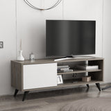 Comodă TV Venga, Diverse culori, 120x35x48 cm - Gri închis - Alb | SKU: 935CMN2308 | Comodă TV Venga, 120x35x48 cm, varianta Gri închis - Alb, produs pentru amenajarea locuinței, disponibil online în România la CasaMob