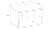 Noptieră Rıbes, Diverse culori, 45x32x29 cm - Antracit | SKU: 935CMN2405 | Noptieră Rıbes, 45x32x29 cm, varianta Antracit, produs pentru amenajarea locuinței, disponibil online în România la CasaMob