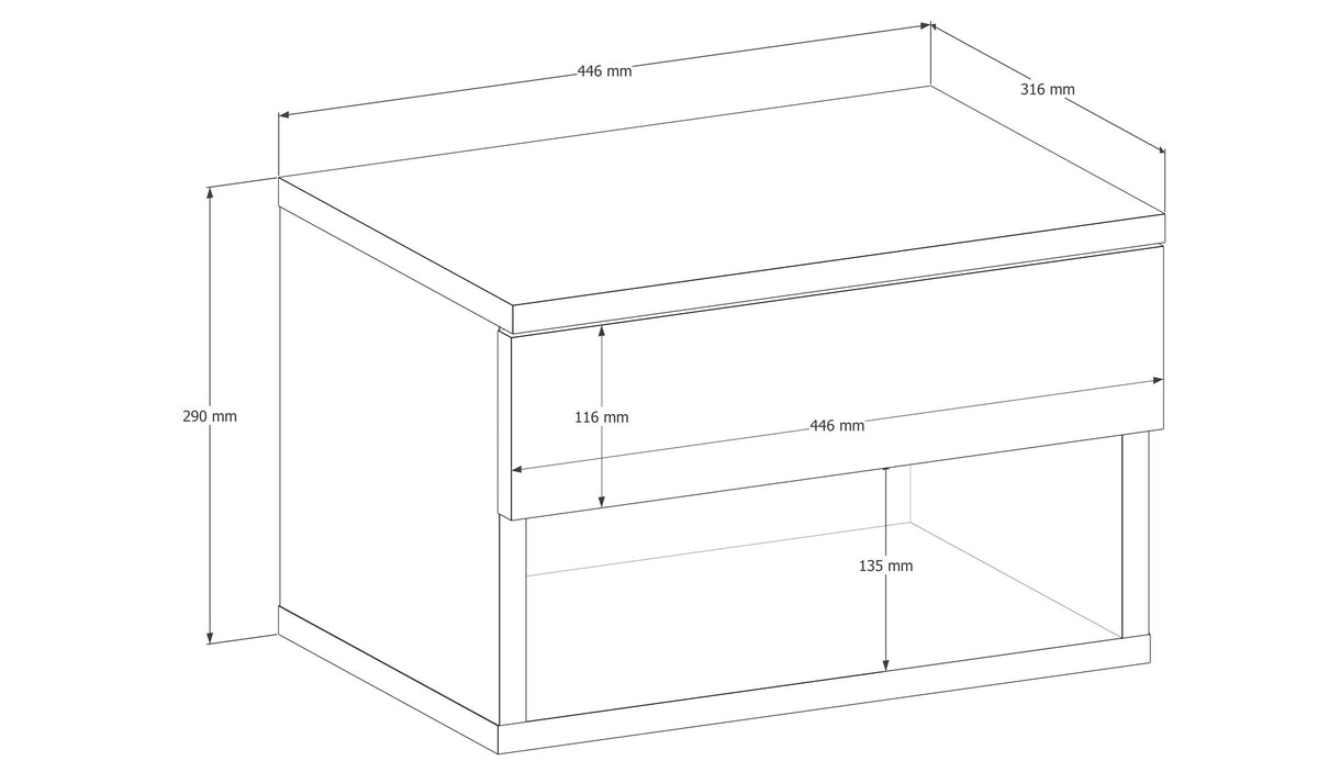 Noptieră Rıbes, Nuc, 44.6x31.6x29 cm, SKU 935CMN2407, imagine 5