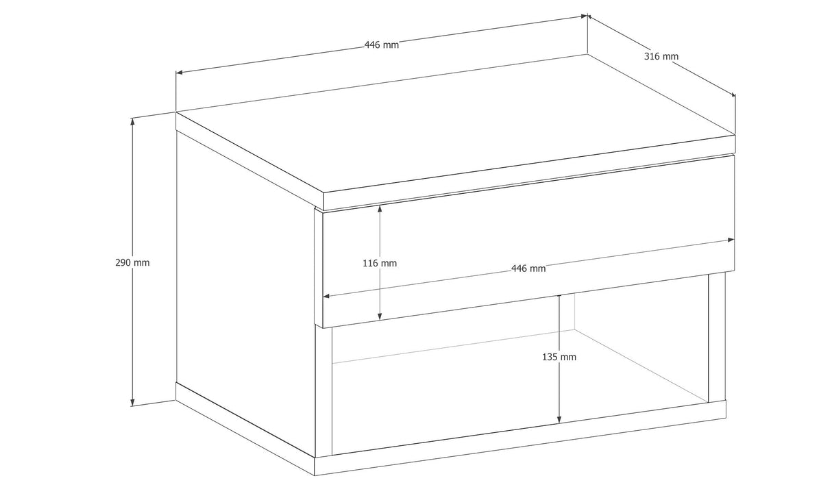 Noptieră Rıbes, Diverse culori, 45x32x29 cm - Stejar | SKU: 935CMN2408 | Noptieră Rıbes, 45x32x29 cm, varianta Stejar, produs pentru amenajarea locuinței, disponibil online în România la CasaMob