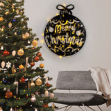 Decorațiune de perete din metal XMASBLACK - 007, Negru, 51x56x0 cm
