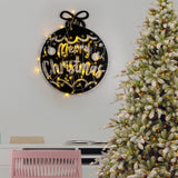 Decorațiune de perete din metal XMASBLACK - 007, Negru, 51x56x0 cm