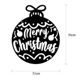 Decorațiune de perete din metal XMASBLACK - 007, Negru, 51x56x0 cm