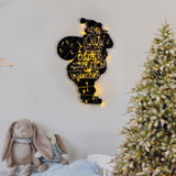 Decorațiune de perete din metal XMASBLACK - 009, Negru, 40x69x0 cm