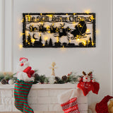 Decorațiune de perete din metal XMASBLACK - 012, Negru, 83x39x0 cm