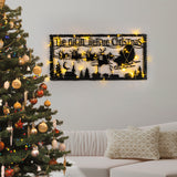 Decorațiune de perete din metal XMASBLACK - 012, Negru, 83x39x0 cm