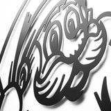 Decorațiune de perete din metal XMASBLACK - 014, Negru, 61x59x0 cm