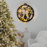 Decorațiune de perete din metal XMASBLACK - 028, Negru, 60x64x0 cm