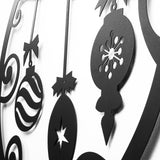 Decorațiune de perete din metal XMASBLACK - 028, Negru, 60x64x0 cm