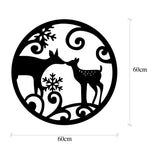 Decorațiune de perete din metal XMASBLACK - 029, Negru, 60x60x0 cm
