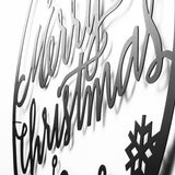 Decorațiune de perete din metal XMASBLACK - 030, Negru, 66x63x0 cm