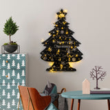 Decorațiune de perete din metal XMASBLACK - 031, Negru, 70x100x0 cm