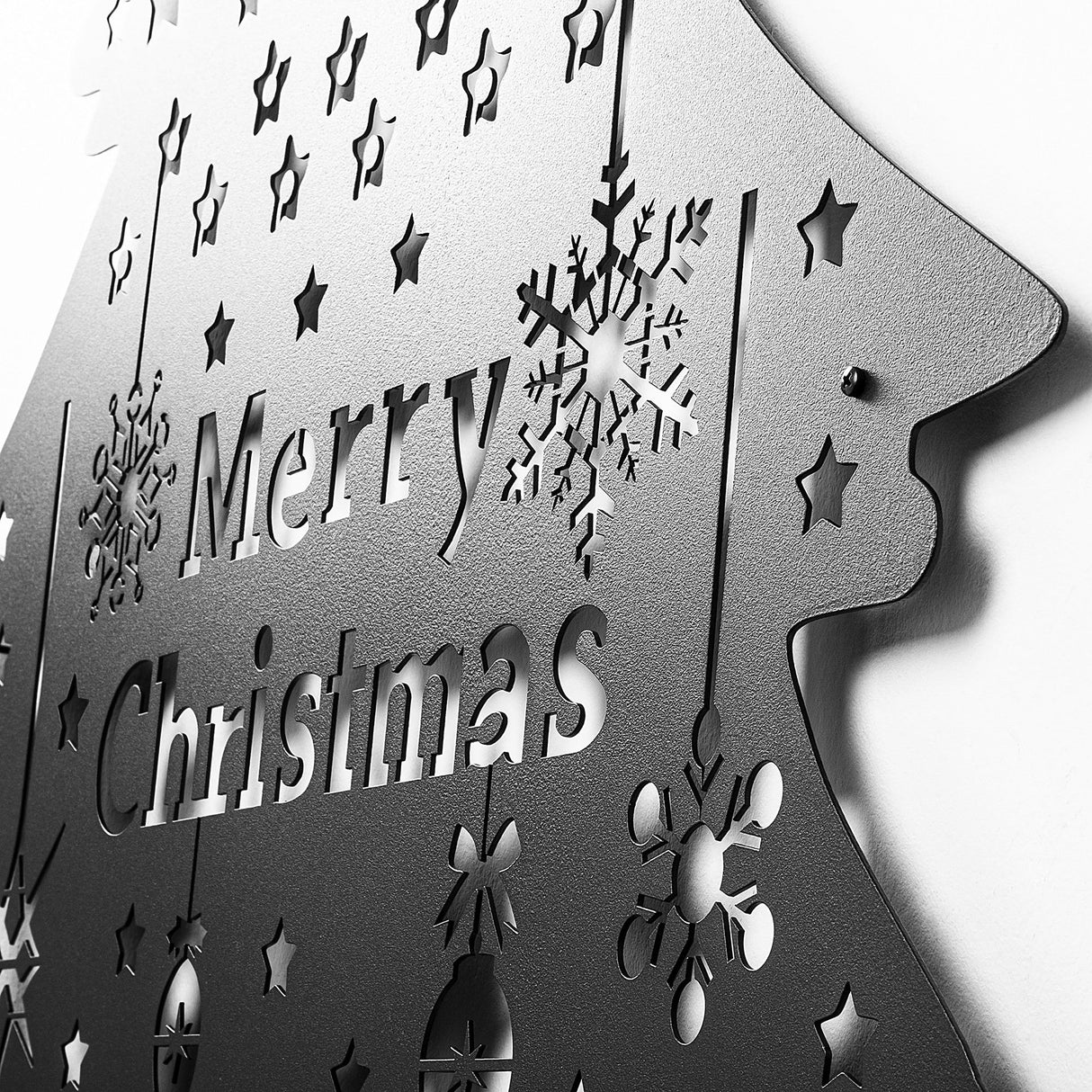 Decorațiune de perete din metal XMASBLACK - 031, Negru, 70x100x0 cm