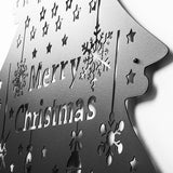 Decorațiune de perete din metal XMASBLACK - 031, Negru, 70x100x0 cm