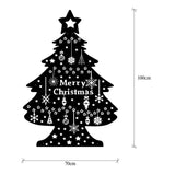 Decorațiune de perete din metal XMASBLACK - 031, Negru, 70x100x0 cm