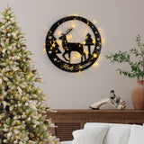 Decorațiune de perete din metal XMASBLACK - 032, Negru, 60x60x0 cm