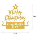 Decorațiune de perete din metal XMASGOLD - 004, Auriu, 67x62x0 cm