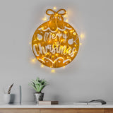 Decorațiune de perete din metal XMASGOLD - 007, Auriu, 51x56x0 cm