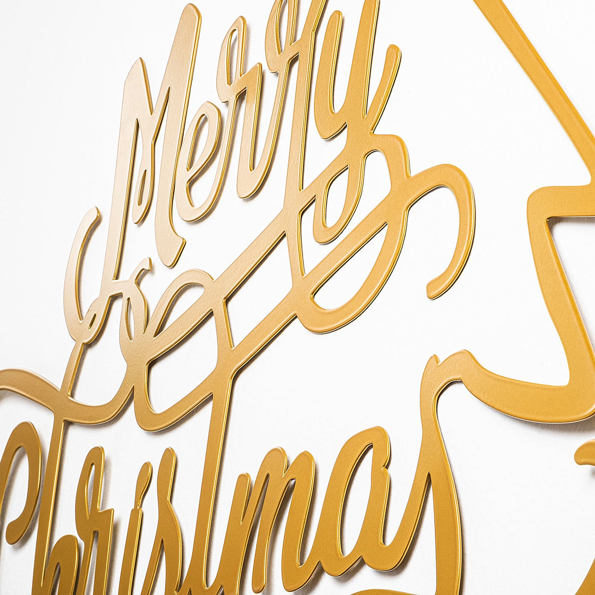 Decorațiune de perete din metal XMASGOLD - 008, Auriu, 62x60x0 cm