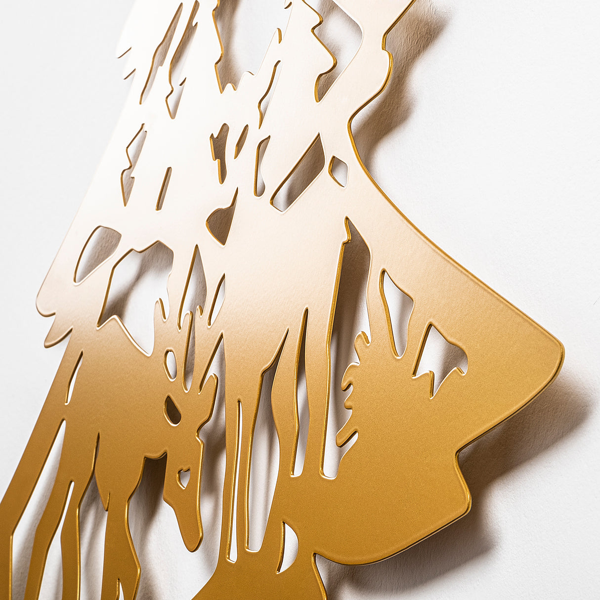Decorațiune de perete din metal XMASGOLD - 024, Auriu, 59x70x0 cm