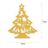 Decorațiune de perete din metal XMASGOLD - 024, Auriu, 59x70x0 cm