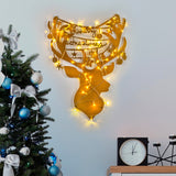 Decorațiune de perete din metal XMASGOLD - 026, Auriu, 52x70x0 cm