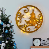 Decorațiune de perete din metal XMASGOLD - 027, Auriu, 60x60x0 cm