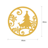 Decorațiune de perete din metal XMASGOLD - 027, Auriu, 60x60x0 cm