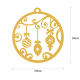 Decorațiune de perete din metal XMASGOLD - 028, Auriu, 60x64x0 cm