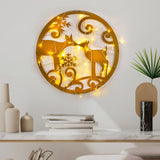 Decorațiune de perete din metal XMASGOLD - 029, Auriu, 60x60x0 cm