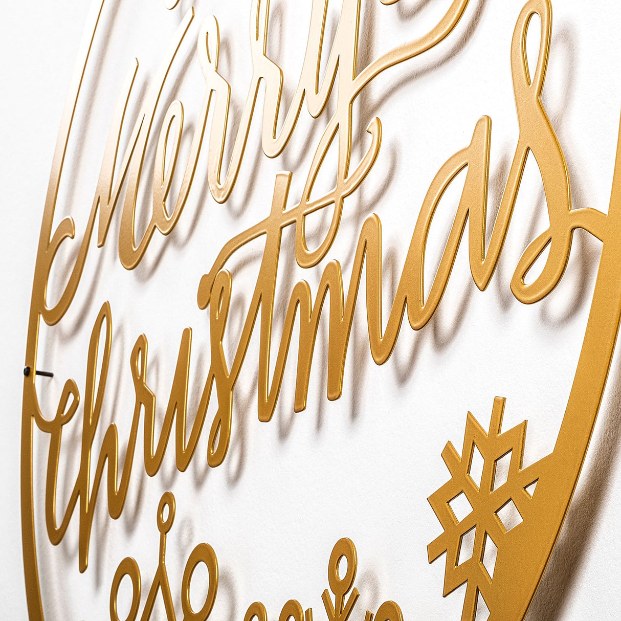 Decorațiune de perete din metal XMASGOLD - 030, Auriu, 66x63x0 cm