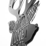 Decorațiune de perete din metal XMASBLACK - 003, Negru, 36x56x0 cm