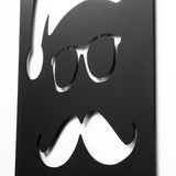 Decorațiune de perete din metal XMASBLACK - 006, Negru, 39x59x0 cm